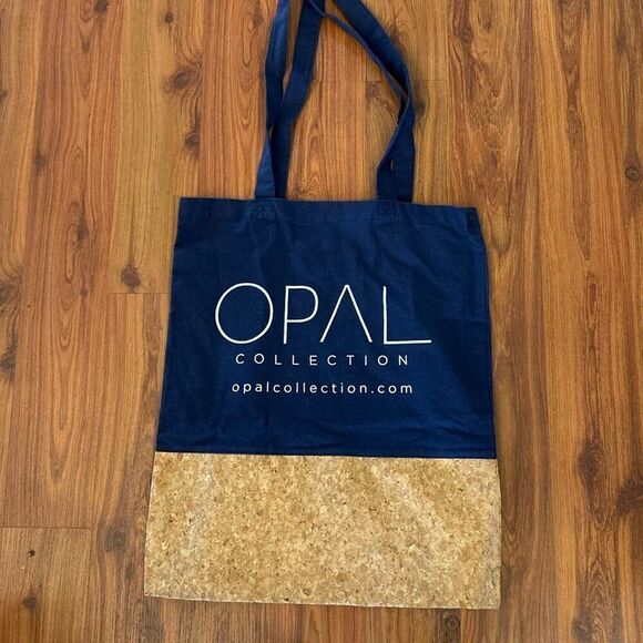 Opal collection Handbags - Opal collection blue tan cork tote bag